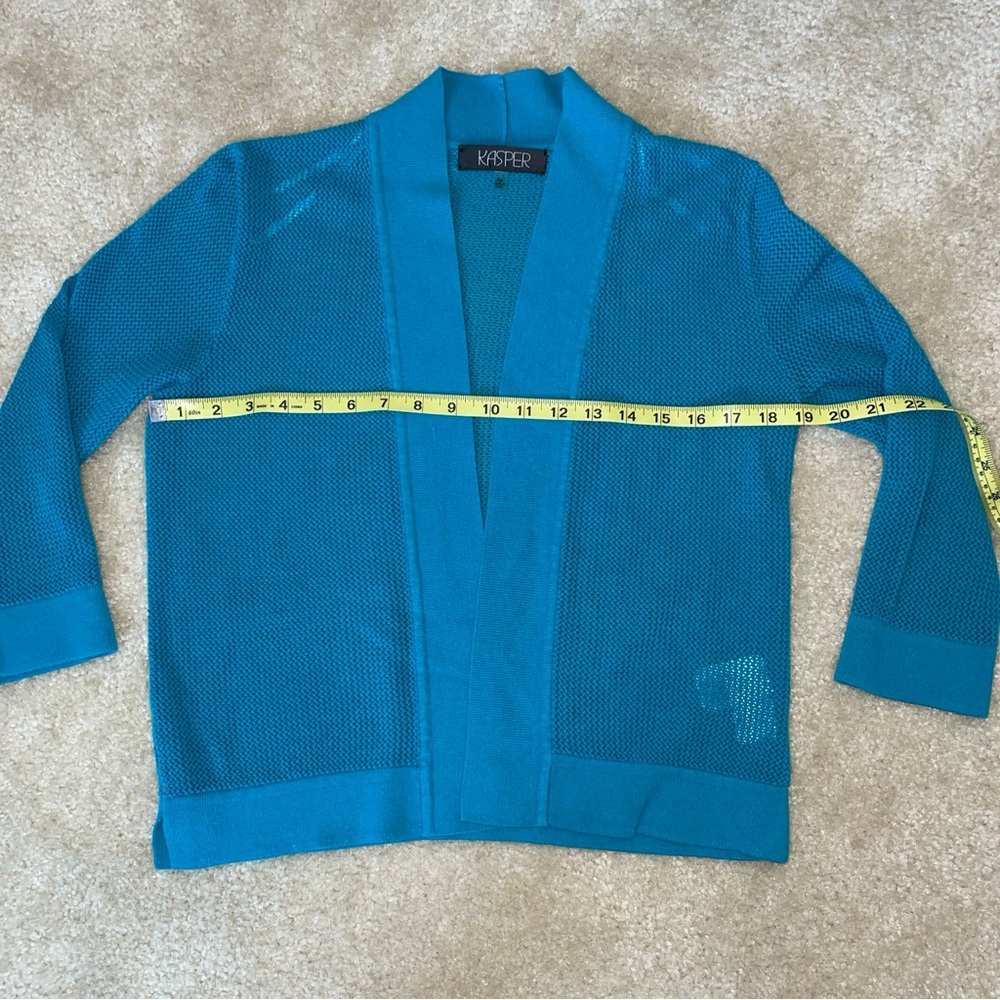 Kasper open 3/4 sleeve cardigan - Picture 4 of 8